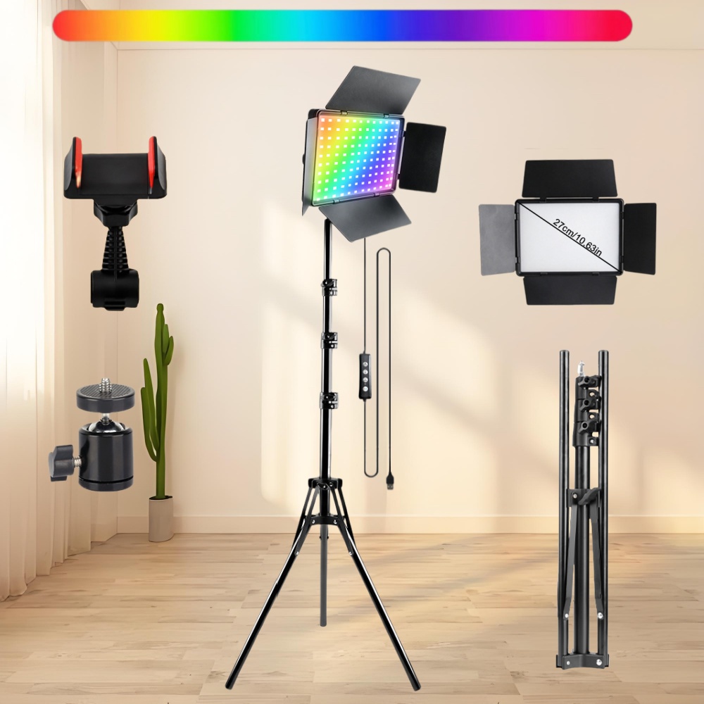 Led Light Panel Stream - مجموعة إضاءة LED RGB بحجم 10