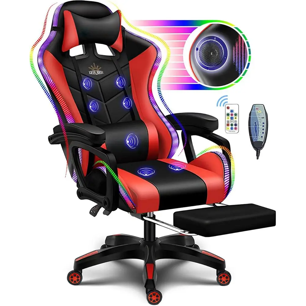 Rgb Gaming Chair - كرسي ألعاب مريح بظهر عالي مع