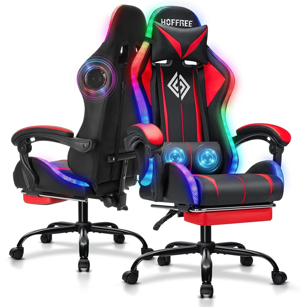 Rgb Gaming Chair - كرسي ألعاب RGB مع سماعات بلوتوث