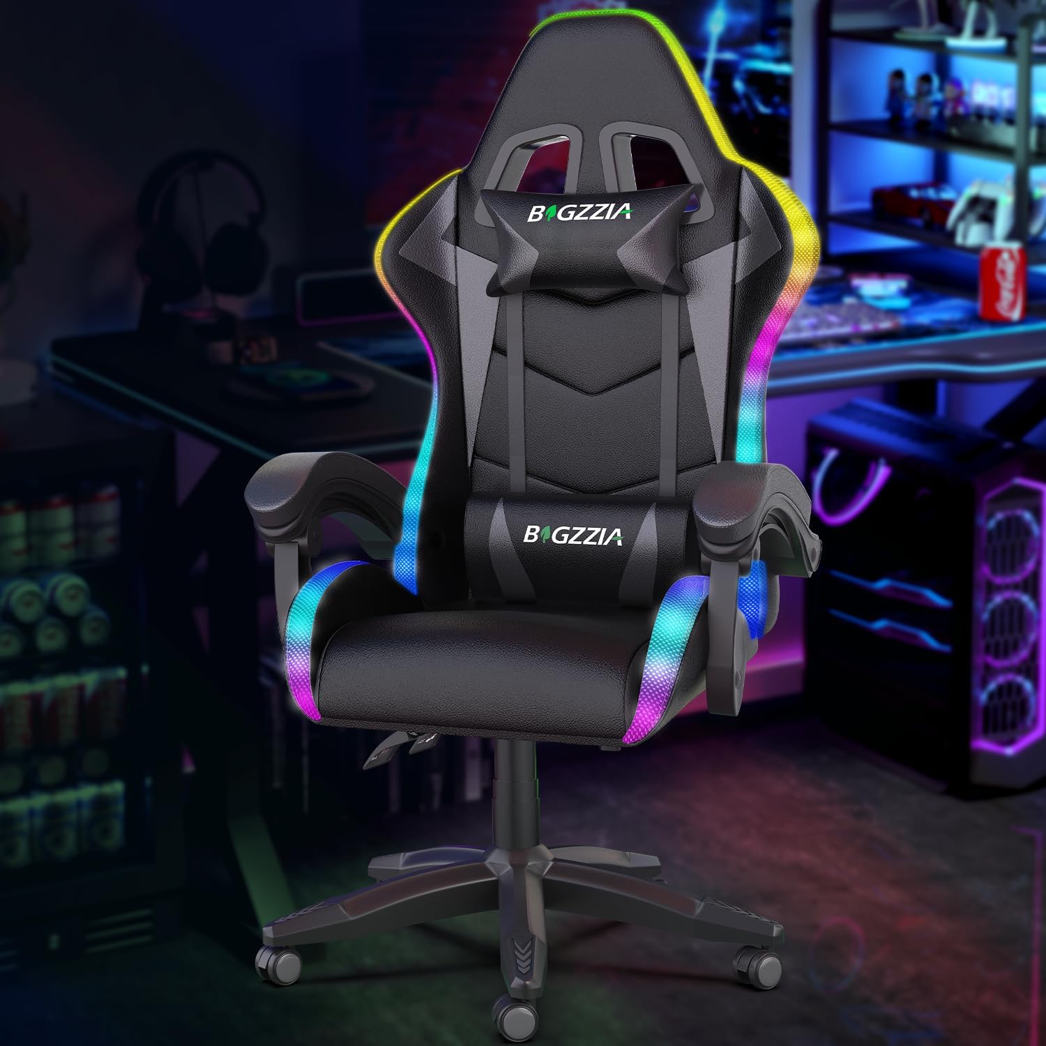 Rgb Gaming Chair - كرسي ألعاب مع إضاءة LED RGB