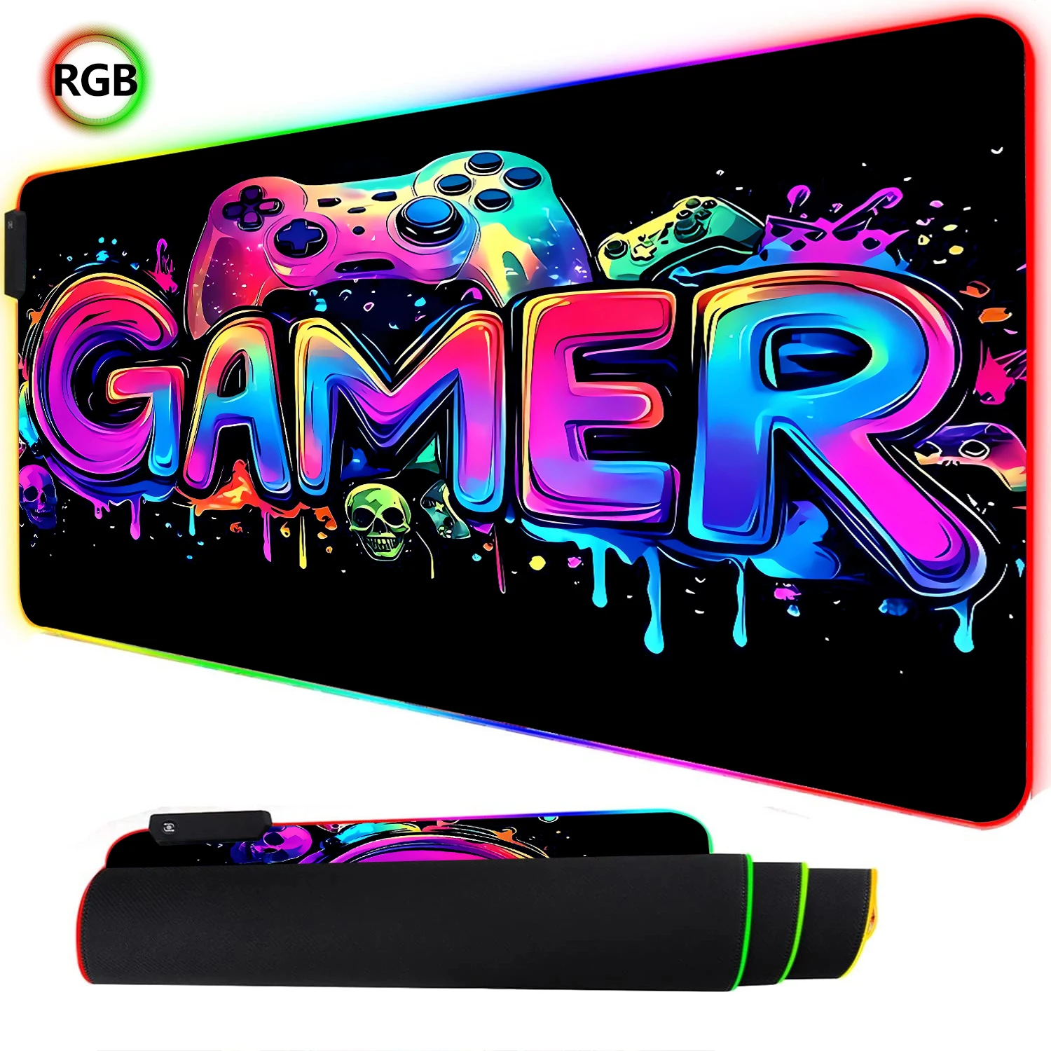 Esports Gaming Keyboard And Mouse - RGB النيون الألعاب تحكم الفن ماوس