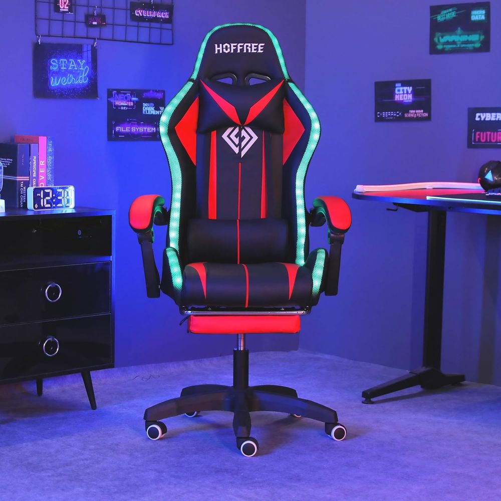 كرسي ألعاب RGB مع سماعات ووظيف - مراجعة Rgb Gaming Chair وسعره