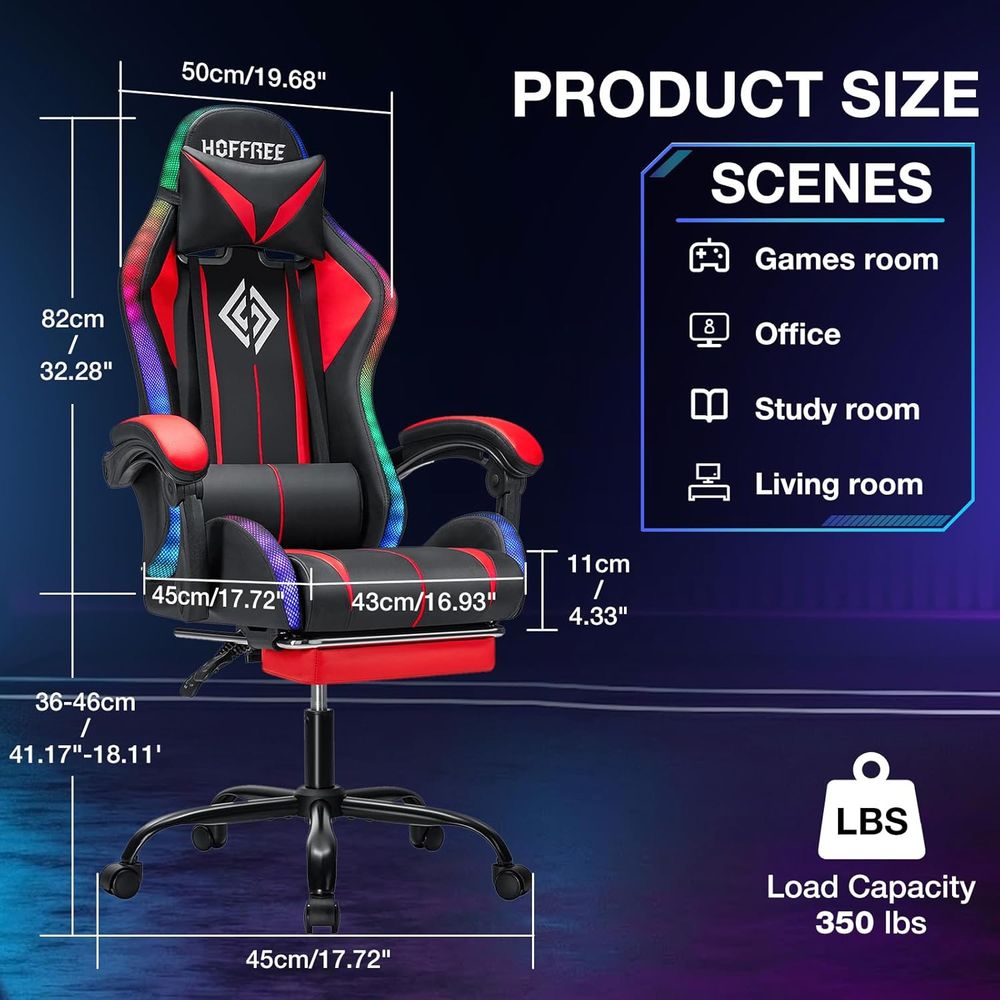 كرسي ألعاب RGB مع سماعات بلوتو - مراجعة Rgb Gaming Chair وسعره