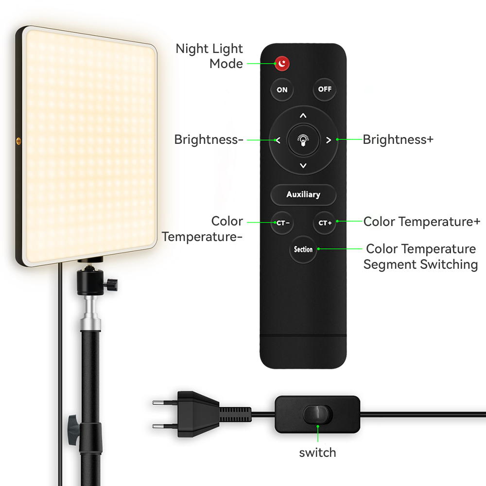 LED الفيديو ضوء صور استوديو أط - مراجعة Led Light Panel Stream وسعره