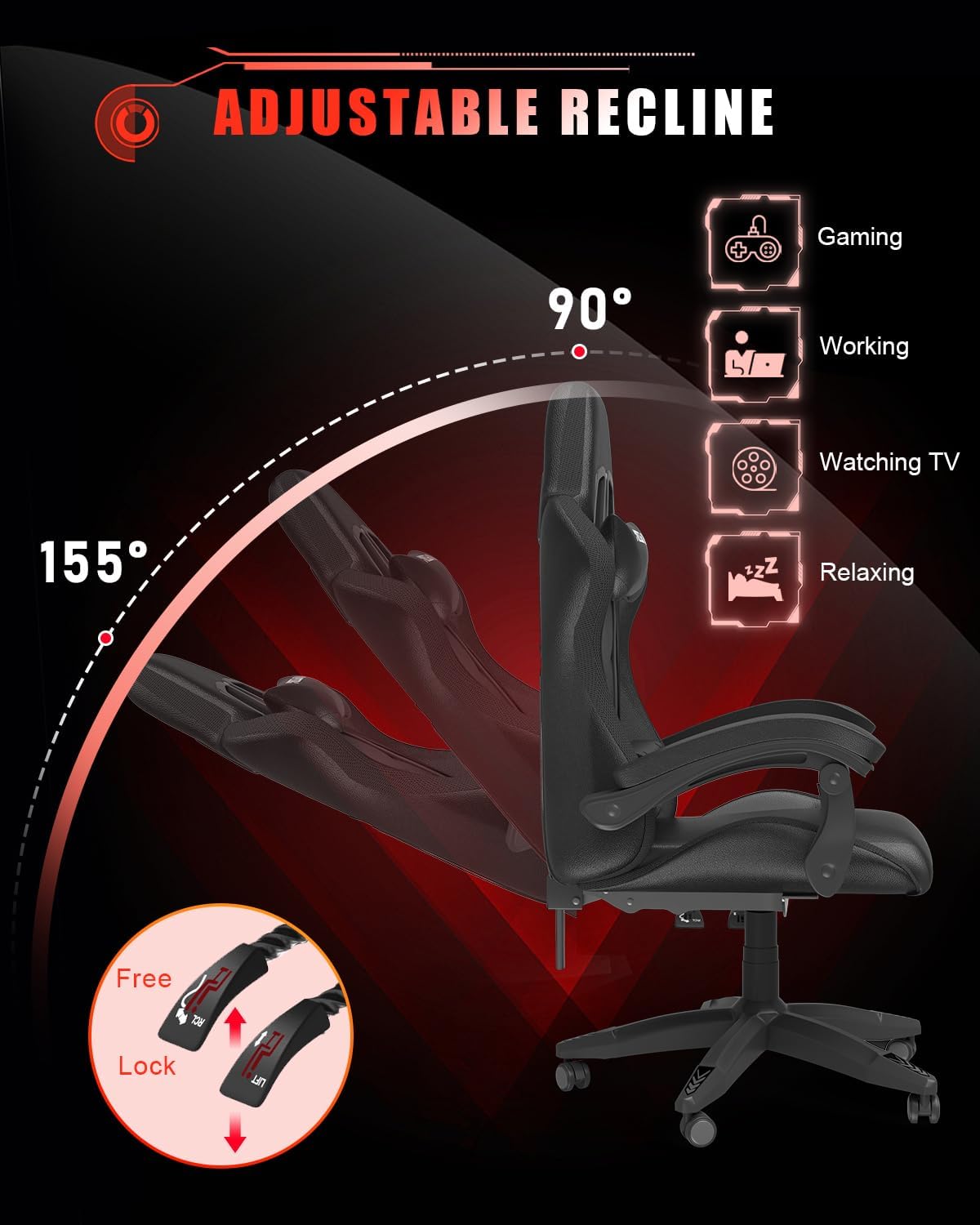 كرسي ألعاب مع إضاءة LED RGB لل - مراجعة Rgb Gaming Chair وسعره