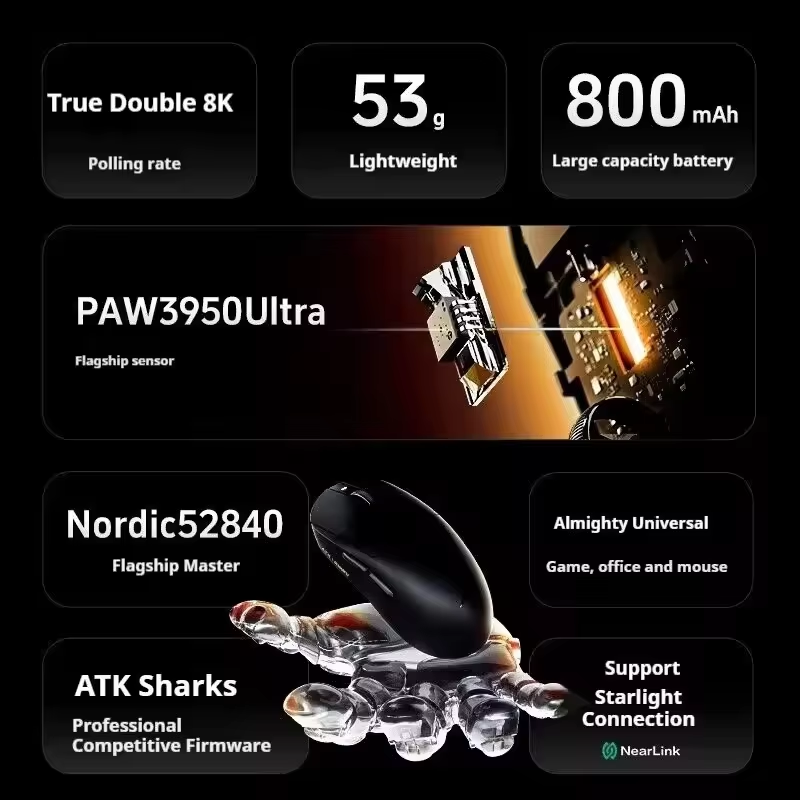 ماوس الألعاب اللاسلكي ATK A9 ب - مراجعة Esports Gaming Mouse Wireless وسعره
