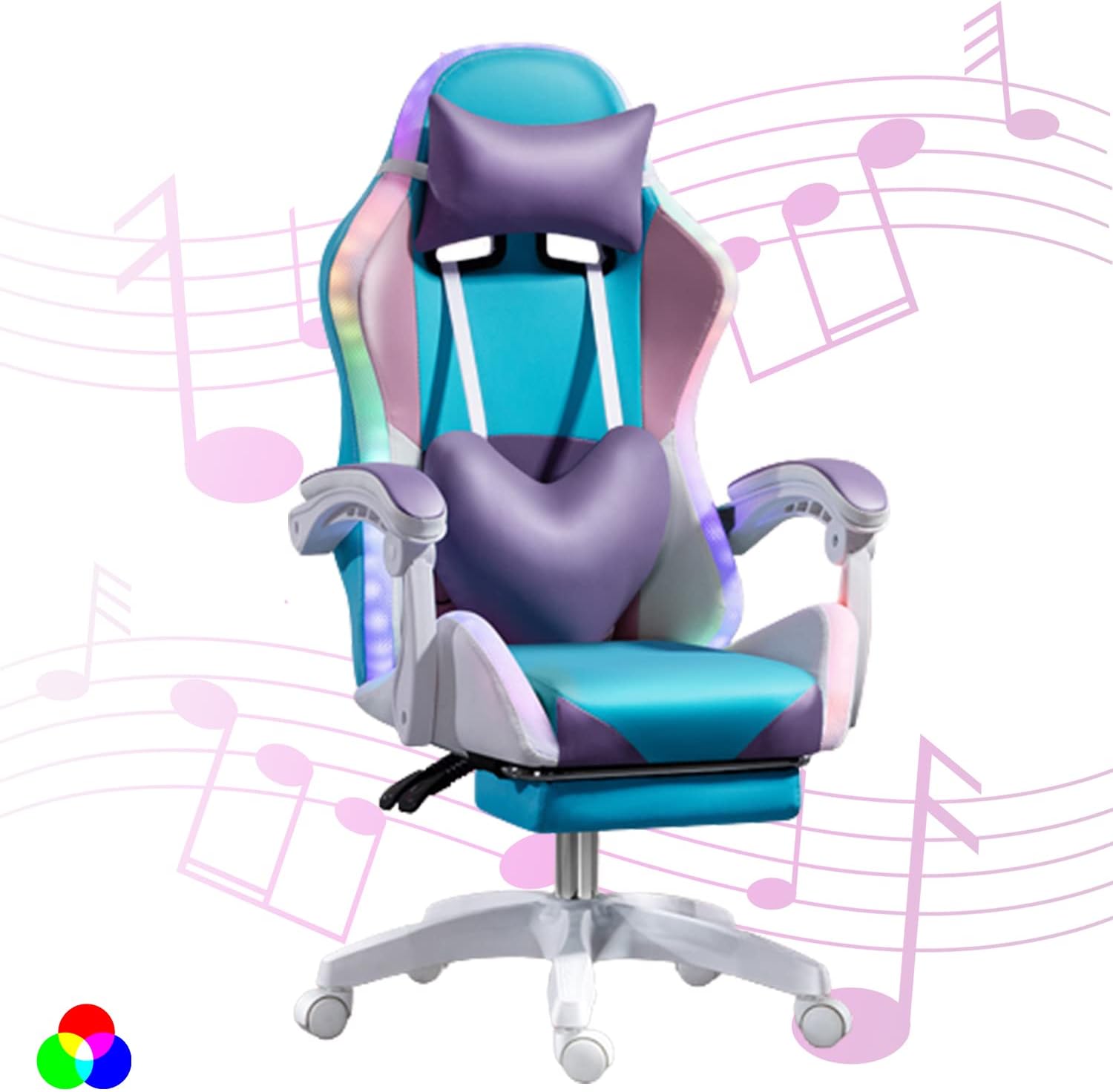 كرسي ألعاب RGB LED للبالغين، ك - مراجعة Rgb Gaming Chair وسعره